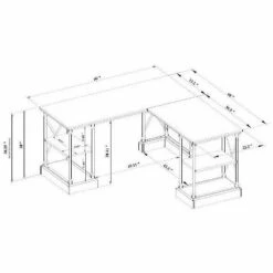 L Shaped Conway Desk - Threshold™ Espresso Brown -Outlet Desks Store unnamed file 5486