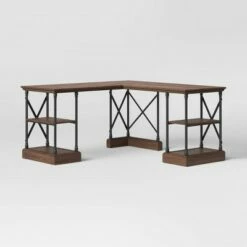 L Shaped Conway Desk - Threshold™ Espresso Brown -Outlet Desks Store unnamed file 5488