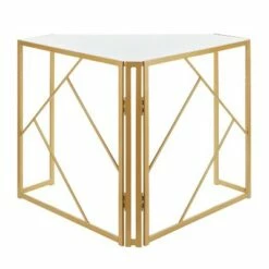 Folia Corner Desk Gold/White - LumiSource 14 Folia Corner Desk Gold/White - LumiSource -Outlet Desks Store unnamed file 5491