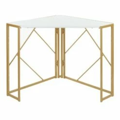 Folia Corner Desk Gold/White - LumiSource 15 Folia Corner Desk Gold/White - LumiSource -Outlet Desks Store unnamed file 5492