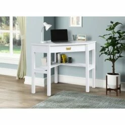 Peggy Corner Desk - Linon Gray