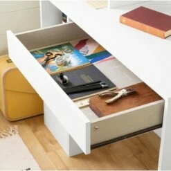 Crea Craft Table Wth Hutch Pure White - South Shore -Outlet Desks Store unnamed file 5573