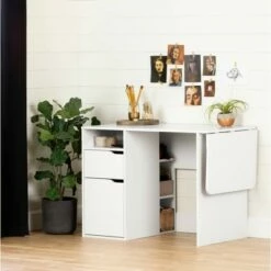 Crea Expandable Craft Table White - South Shore -Outlet Desks Store unnamed file 5590