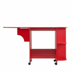 Expandable Rolling Sewing Table/Craft Station - Aiden Lane Farmhouse Red