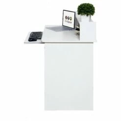 Comfort Products OneSpace 50-LD0101 Essential Computer Desk, Hutch, Pull-Out Keyboard, White -Outlet Desks Store unnamed file 560