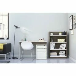 Chrono Reversible Desk Panel Bark Gray/White - Nexera -Outlet Desks Store unnamed file 5629