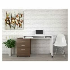 Essentials Reversible Desk Panel - White - Nexera