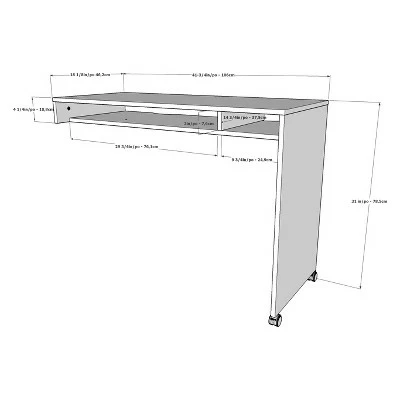 Essentials Reversible Desk Panel - White - Nexera 2 Essentials Reversible Desk Panel - White - Nexera - Image 2