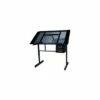 Craft Station in Silver with Glass Black - OneSpace -Outlet Desks Store unnamed file 5640
