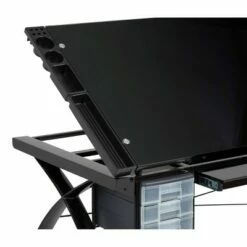 Canvas & Color Adjustable Craft Station Black Glass - Studio Designs -Outlet Desks Store unnamed file 5709