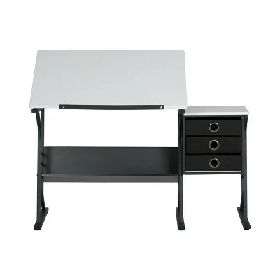 Studio Designs Eclipse Hobby Table with Stool - Black/White 4 Studio Designs Eclipse Hobby Table with Stool - Black/White - Image 2