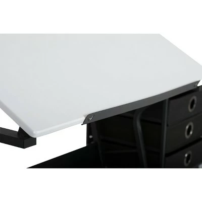 Studio Designs Eclipse Hobby Table with Stool - Black/White 7 Studio Designs Eclipse Hobby Table with Stool - Black/White - Image 5