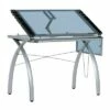 Studio Designs Futura Craft Station with Folding Shelf - Silver/Blue Glass 2 Studio Designs Futura Craft Station with Folding Shelf - Silver/Blue Glass -Outlet Desks Store unnamed file 5720