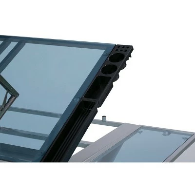 Studio Designs Futura Craft Station with Folding Shelf - Silver/Blue Glass 9 Studio Designs Futura Craft Station with Folding Shelf - Silver/Blue Glass - Image 7
