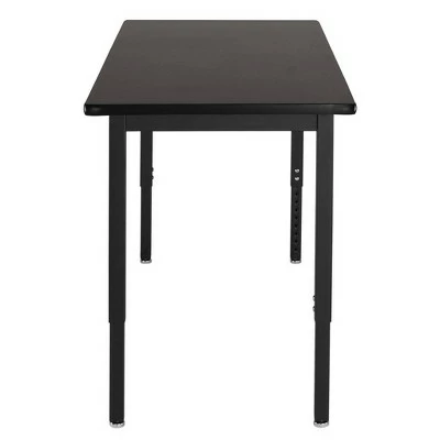 Heavy Duty Height Adjustable Table Black Frame/Black Top - National Public Seating 4 Heavy Duty Height Adjustable Table Black Frame/Black Top - National Public Seating - Image 2