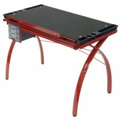 Canvas & Color Adjustable Craft Station Red/Black Glass - Studio Designs