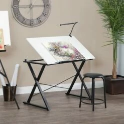 Axiom Drawing Table Graphite - Studio Designs Black/ashwood