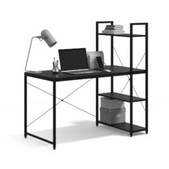 Glenwillow Home Ames Reversible Gaming Computer Desk with Adjustable Shelves, Home Office Desk, Grommet Cable Management, Leveler Feet, Easy Assembly -Outlet Desks Store unnamed file 582