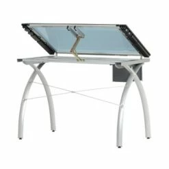 Canvas & Color Adjustable Craft Station Silver/Blue Glass - Studio Designs -Outlet Desks Store unnamed file 5829