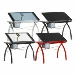 Canvas & Color Adjustable Craft Station Silver/Blue Glass - Studio Designs -Outlet Desks Store unnamed file 5833