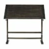 42"x30" Vintage Solid Wood Drawing/Drafting Table with Adjustable Tilting Top - studio designs Black