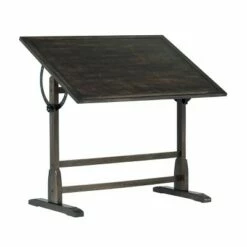 42"x30" Vintage Solid Wood Drawing/Drafting Table with Adjustable Tilting Top - studio designs Black -Outlet Desks Store unnamed file 5856