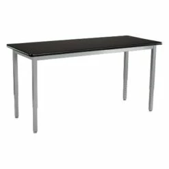 Heavy Duty Height Adjustable Table Gray Frame/Black Top - National Public Seating -Outlet Desks Store unnamed file 5876