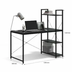 Glenwillow Home Ames Reversible Gaming Computer Desk with Adjustable Shelves, Home Office Desk, Grommet Cable Management, Leveler Feet, Easy Assembly -Outlet Desks Store unnamed file 588