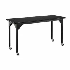 Heavy Duty Table with Casters and Gussets Black Frame/Black Top - National Public Seating -Outlet Desks Store unnamed file 5900
