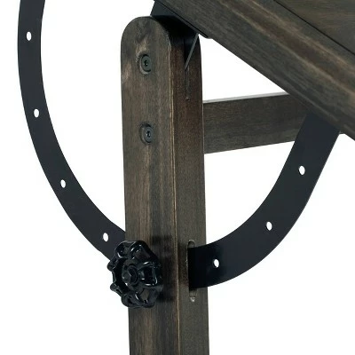 Vintage Solid Wood Drawing/Drafting Table with 36" Wide Adjustable Top Distressed Black - studio designs 8 Vintage Solid Wood Drawing/Drafting Table with 36" Wide Adjustable Top Distressed Black - studio designs - Image 7