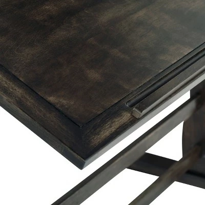 Vintage Solid Wood Drawing/Drafting Table with 36" Wide Adjustable Top Distressed Black - studio designs 10 Vintage Solid Wood Drawing/Drafting Table with 36" Wide Adjustable Top Distressed Black - studio designs - Image 9