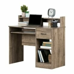 Axess Desk with Keyboard Tray Weathered Oak - South Shore -Outlet Desks Store unnamed file 594