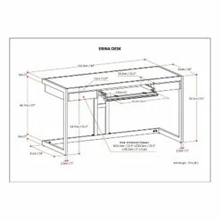 Cecilia Desk - WyndenHall Brown -Outlet Desks Store unnamed file 5960