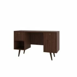 Edgar 1 Drawer Mid Century Office Desk - Manhattan Comfort Dark Brown 8 Edgar 1 Drawer Mid Century Office Desk - Manhattan Comfort Dark Brown -Outlet Desks Store unnamed file 5964