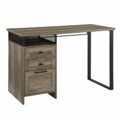 Salem Urban Industrial 3 Drawer Writing Desk - Saracina Home Rustic Oak -Outlet Desks Store unnamed file 5971