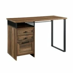 Salem Urban Industrial 3 Drawer Writing Desk - Saracina Home Rustic Oak -Outlet Desks Store unnamed file 5972