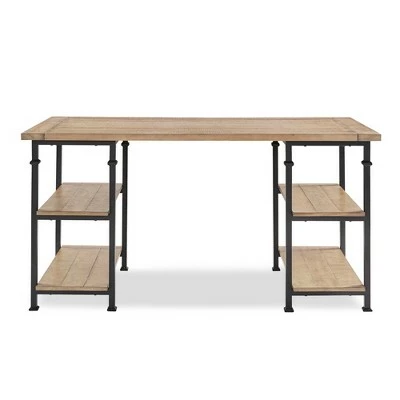 Ronay Wood Writing Desk with Storage - Inspire Q Rustic Oak 9 Ronay Wood Writing Desk with Storage - Inspire Q Rustic Oak - Image 7