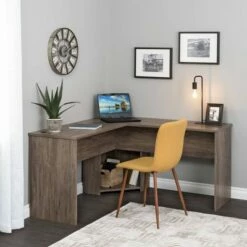 L Shaped Desk - Prepac Gray