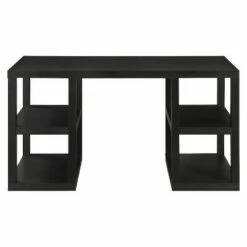 Stanley Wood Writing Desk with Storage - Room & Joy Black