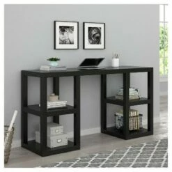Stanley Wood Writing Desk with Storage - Room & Joy Black -Outlet Desks Store unnamed file 6023