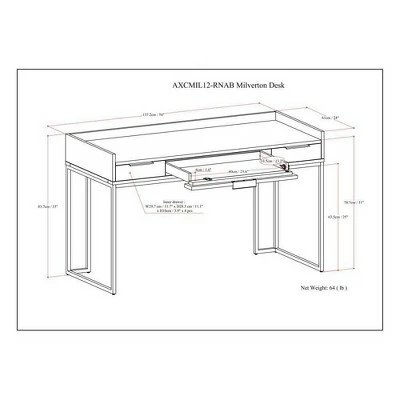 Bolton Desk Rustic Natural Aged Brown - WyndenHall 9 Bolton Desk Rustic Natural Aged Brown - WyndenHall - Image 7
