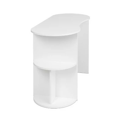 Kurv Compact Student Desk with Storage White - Prepac 6 Kurv Compact Student Desk with Storage White - Prepac - Image 4