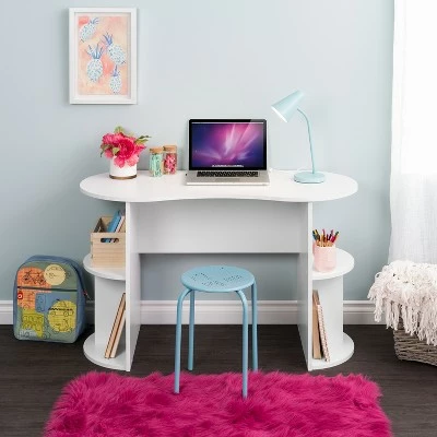 Kurv Compact Student Desk with Storage White - Prepac 7 Kurv Compact Student Desk with Storage White - Prepac - Image 5