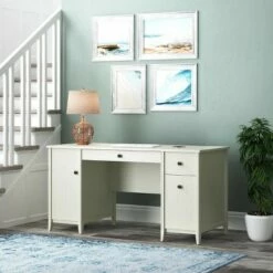 Quarters & Craft 57" High Tide Computer Desk with Drawers Weathered White - Quarters & Craft -Outlet Desks Store unnamed file 6127