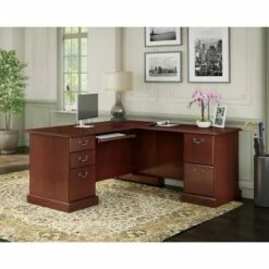Bennington L-Desk from Kathy Ireland Home - Bush Furniture.