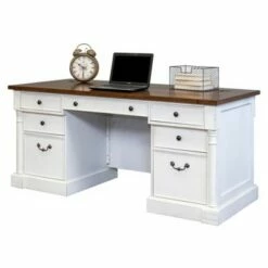 66" Durham Double Pedestal Executive Desk White - Martin Furniture -Outlet Desks Store unnamed file 6144