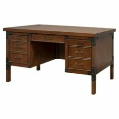 Addison Half Pedestal Desk Auburn - Martin Furniture