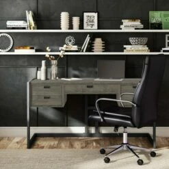 Arley Desk Weathered Gray - WyndenHall