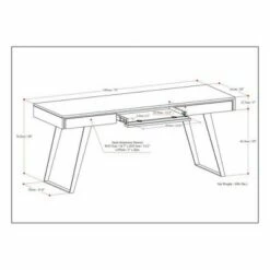 Large Mitchell Desk - WyndenHall Charcoal Brown -Outlet Desks Store unnamed file 6208