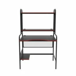 iCarus Mesh Gaming Desk with Wood Desktop - X Rocker Black